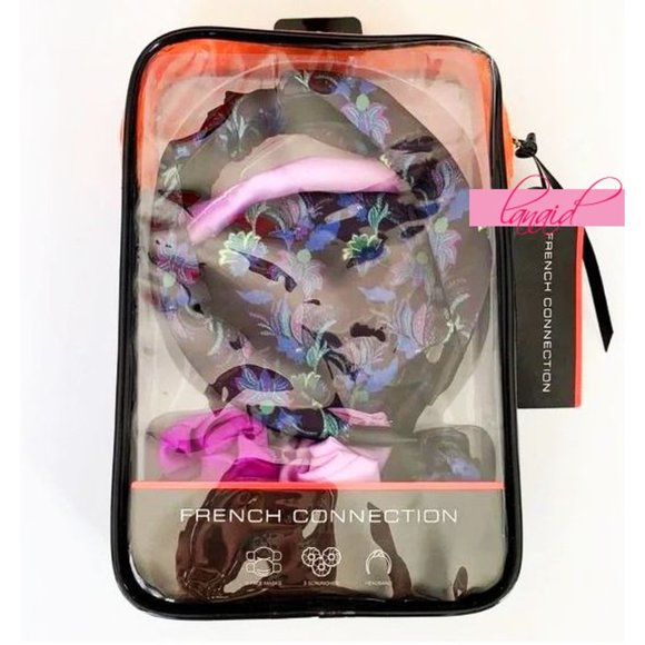 French Connection Matching Headband Scrunchies Face Masks Set Paisley Floral - Picture 2 of 7